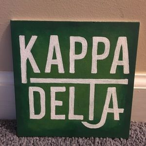 Green ombré Kappa Delta canvas